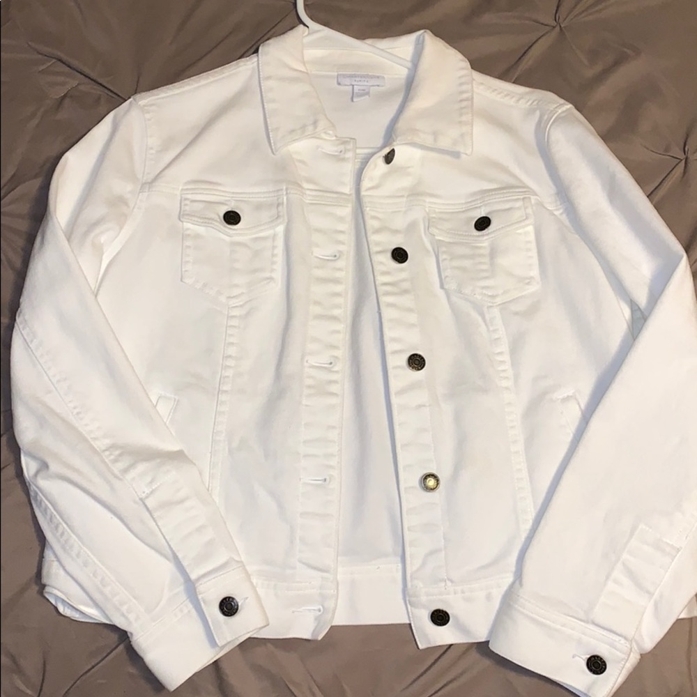 Charter Club White jean jacket